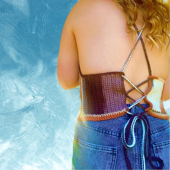 Hand Crocheted Fall Top - Picture 3 of 4